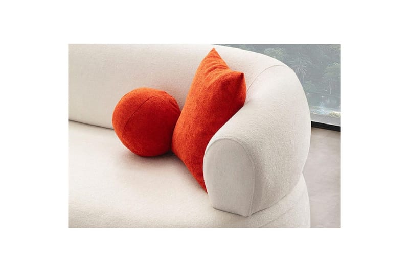 Kollumber Sofa med divan 3-seter - Hvit - Møbler - Sofaer - Sofa med sjeselong