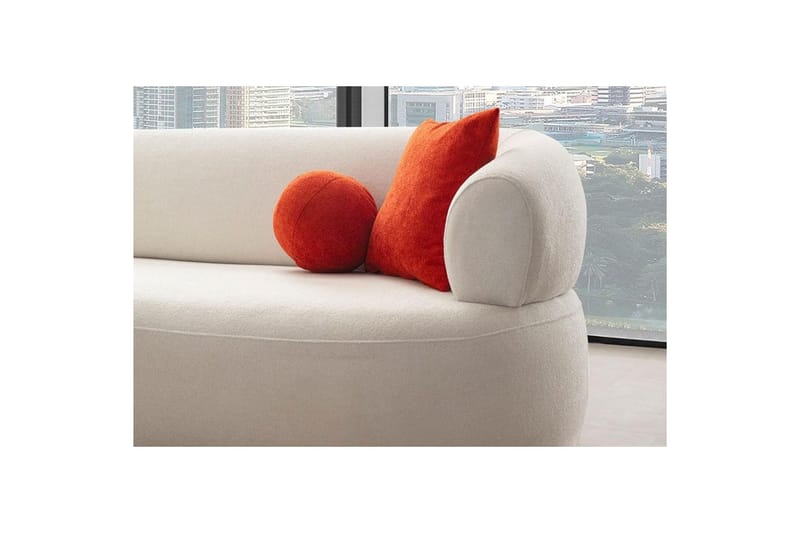 Kollumber Sofa med divan 3-seter - Hvit - Møbler - Sofaer - Sofa med sjeselong