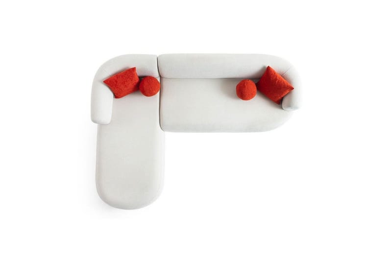 Kollumber Sofa med divan 3-seter - Hvit - Møbler - Sofaer - Sofa med sjeselong