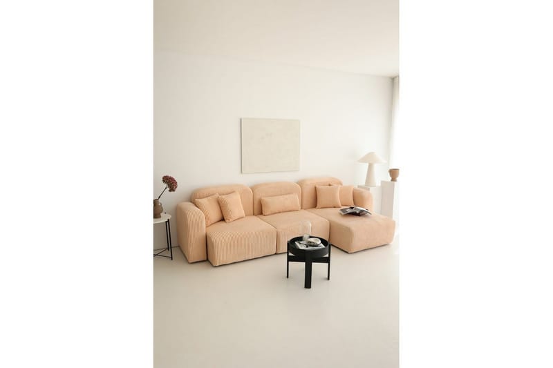 Kyrel Sofa med Divan 3-sits - Beige - Møbler - Sofaer - Sofa med sjeselong