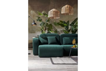 Kyrel Sofa med Divan 4-sits - Grønn - Møbler - Sofaer - Sofa med sjeselong