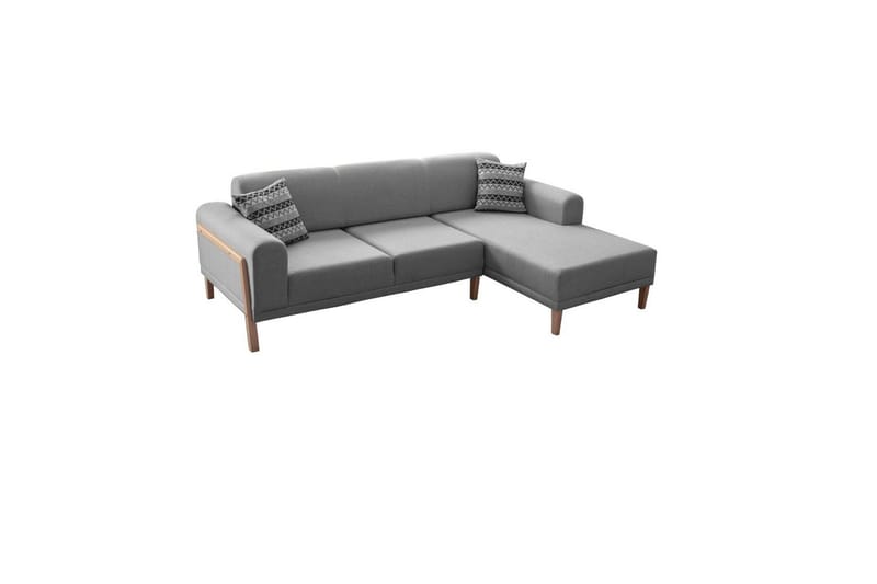 Latrona Sofa med divan 3-seter - Grå - Møbler - Sofaer - Sofa med sjeselong