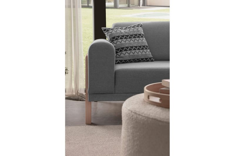 Latrona Sofa med divan 3-seter - Grå - Møbler - Sofaer - Sofa med sjeselong