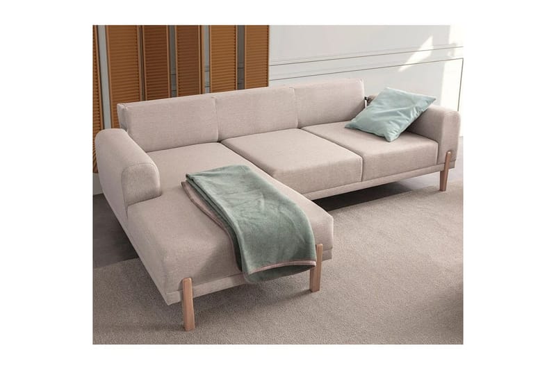 Latrona Sofa med divan 3-seter - Kremhvit - Møbler - Sofaer - Sofa med sjeselong