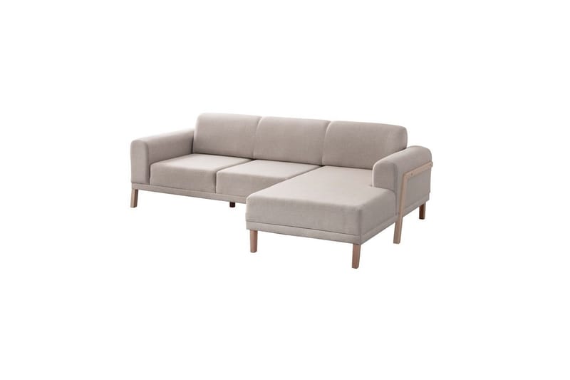 Latrona Sofa med divan 3-seter - Kremhvit - Møbler - Sofaer - Sofa med sjeselong