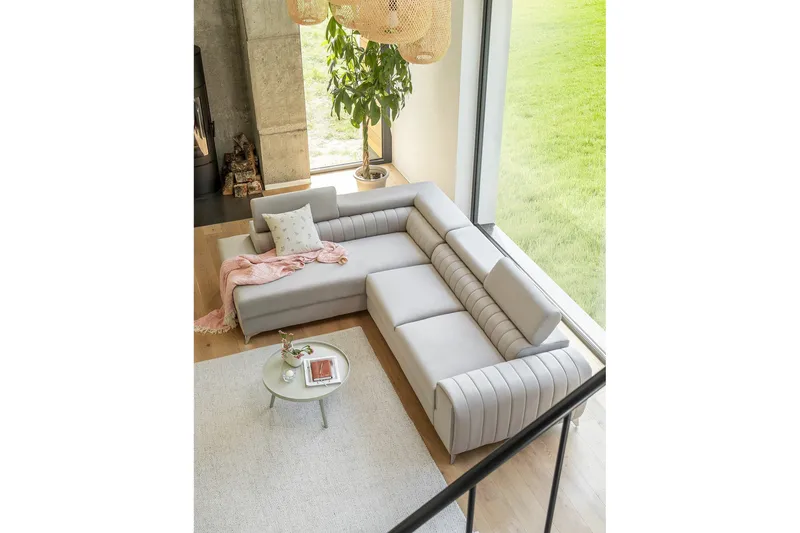 Laurece Sjeselongsofa Venstre - Beige - Møbler - Sofaer - Sovesofaer