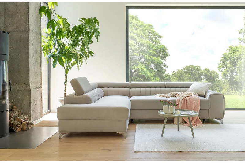 Laurece Sjeselongsofa Venstre - Beige - Møbler - Sofaer - Sovesofaer