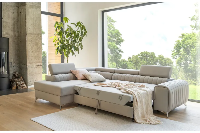 Laurece Sjeselongsofa Venstre - Beige - Møbler - Sofaer - Sovesofaer