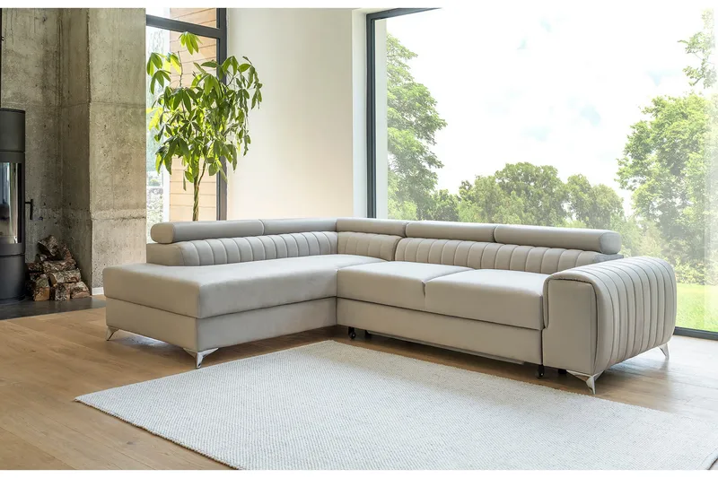 Laurece Sjeselongsofa Venstre - Beige - Møbler - Sofaer - Sovesofaer