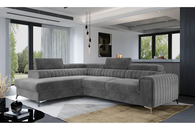 Laurece Sjeselongsofa Venstre - Grå - Møbler - Sofaer - Sovesofaer