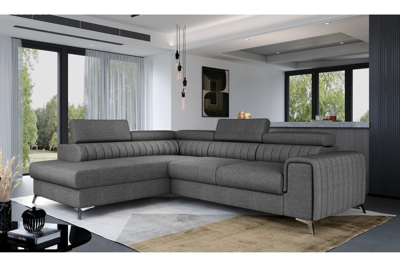 Laurece Sjeselongsofa Venstre - Grå - Møbler - Sofaer - Sovesofaer