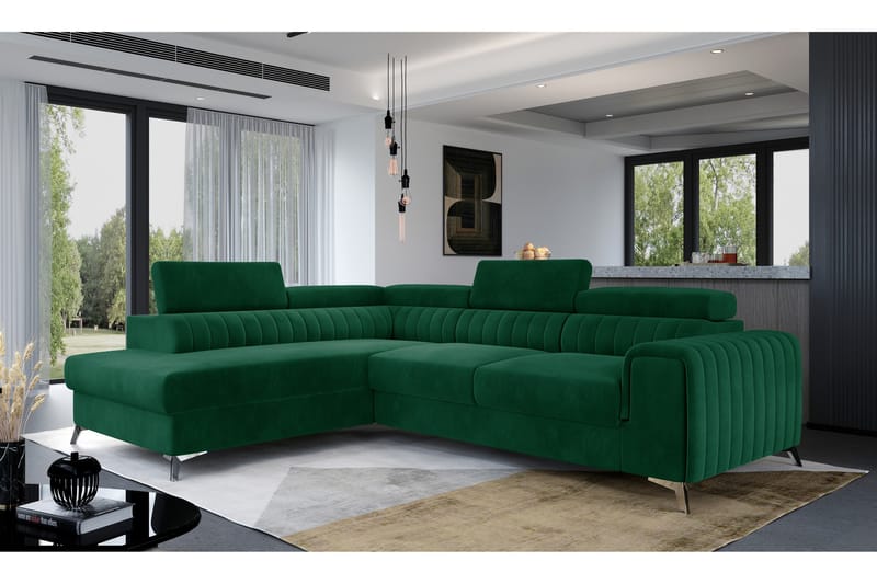 Laurece Sjeselongsofa Venstre - Grønn - Møbler - Sofaer - Sofa med sjeselong