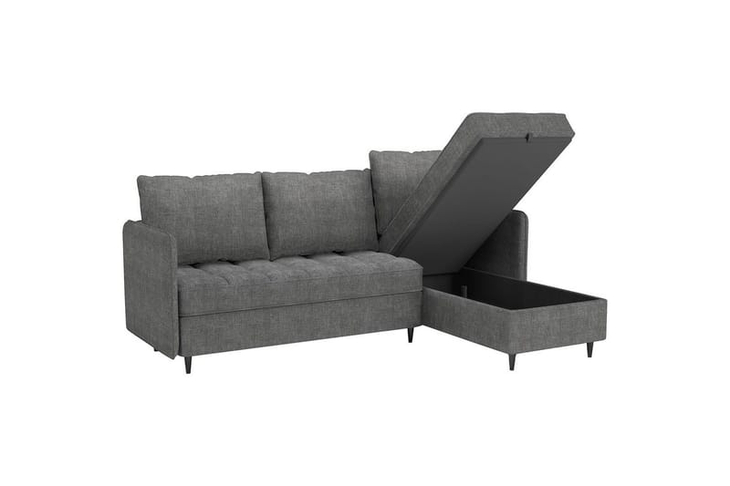 Lindhus Sofa med Divan 3-seter - Grå - Møbler - Sofaer - Sofa med sjeselong