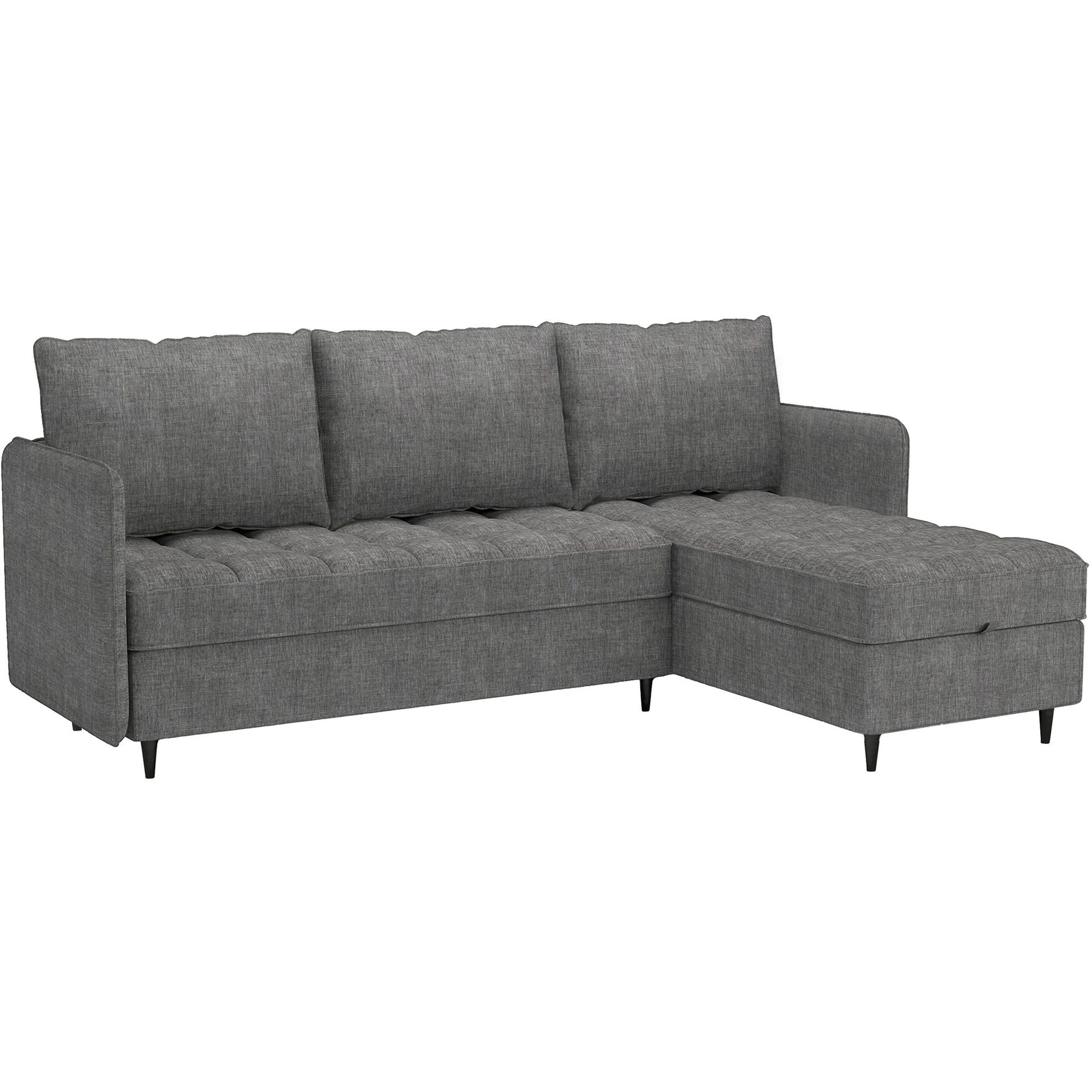 Lindhus Sofa med Divan 3-seter - Grå