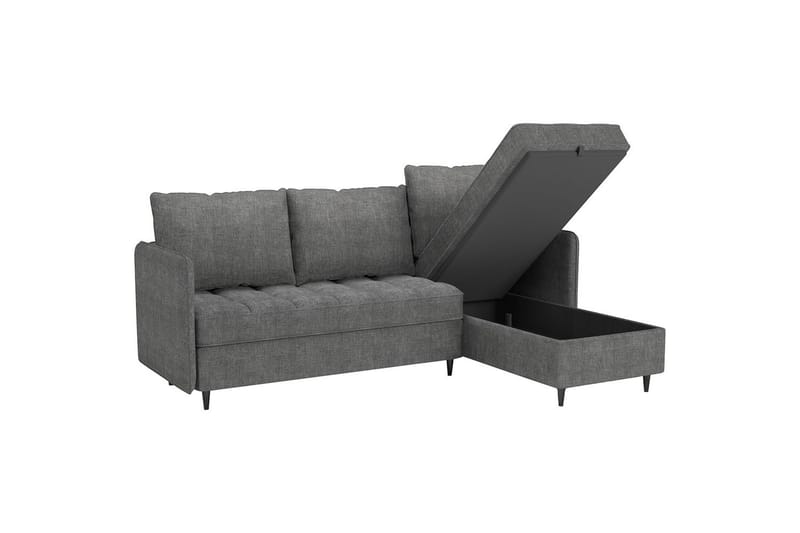 Lindhus Sofa med Divan 3-seter - Grå - Møbler - Sofaer - Sofa med sjeselong