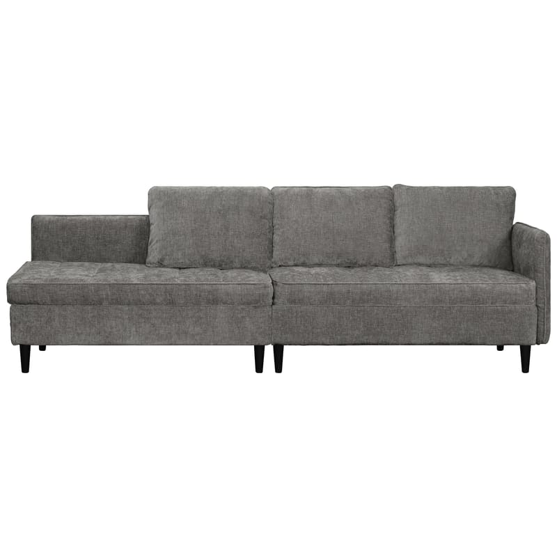 Lindhus Sofa med Divan 3-seter - Grå - Møbler - Sofaer - Sofa med sjeselong