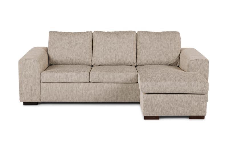 Link 3-seters Vendbar L-formet Divansofa i Stoff - Beige - Møbler - Sofaer - Sofa med sjeselong