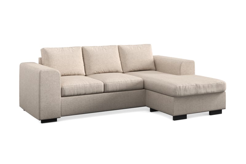 Link 3-seters Vendbar L-formet Divansofa i Stoff - Beige - Møbler - Sofaer - Sofa med sjeselong