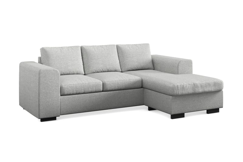 Link 3-seters Vendbar L-formet Divansofa i Stoff - Lys grå - Møbler - Sofaer - Sofa med sjeselong