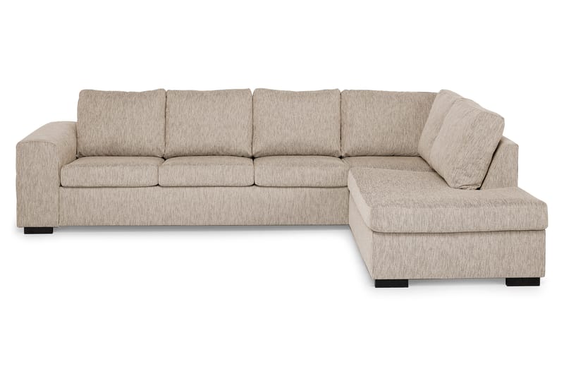 Link 4-seters Høyrevendt L-formet Large Sjeselongsofa i Stoff - Beige - Møbler - Sofaer - Sofa med sjeselong