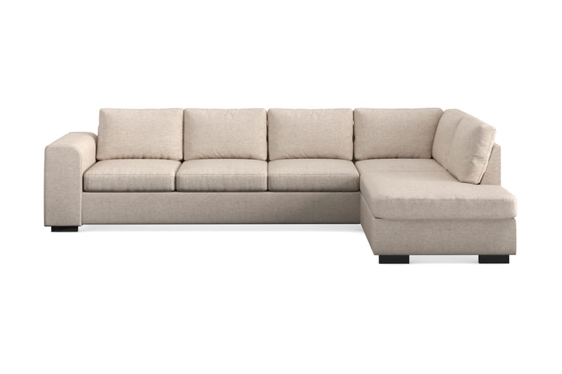 Link 4-seters Høyrevendt L-formet Large Sjeselongsofa i Stoff - Beige - Møbler - Sofaer - Sofa med sjeselong