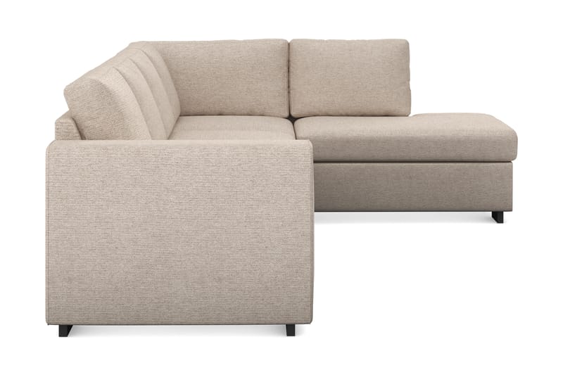 Link 4-seters Høyrevendt L-formet Large Sjeselongsofa i Stoff - Beige - Møbler - Sofaer - Sofa med sjeselong