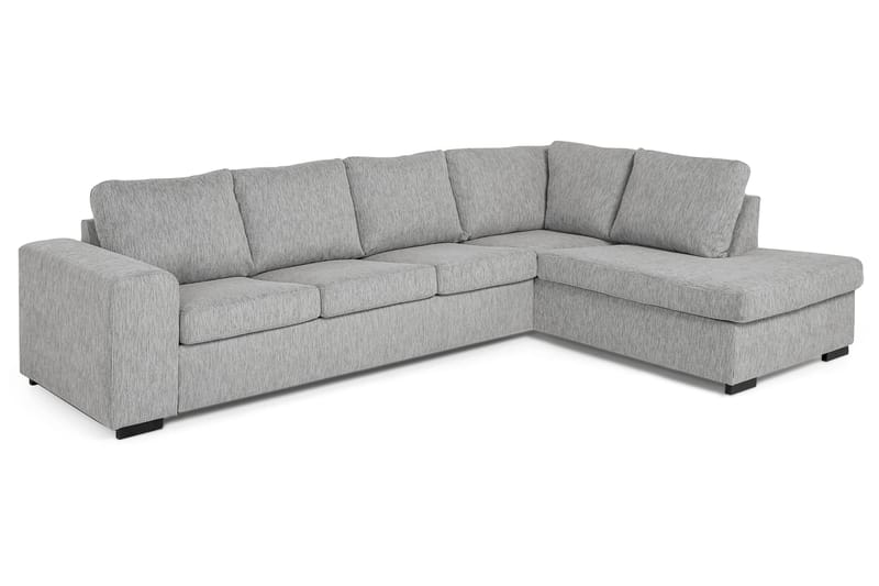 Link 4-seters Høyrevendt L-formet Large Sjeselongsofa i Stoff - Lys grå - Møbler - Sofaer - Sofa med sjeselong