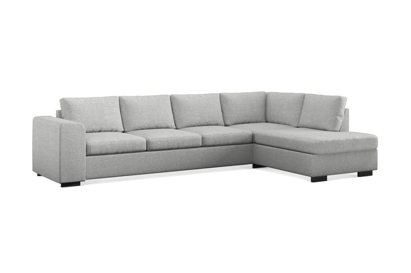 Link 4-seters Høyrevendt L-formet Large Sjeselongsofa i Stoff - Lys grå - Møbler - Sofaer - Sofa med sjeselong