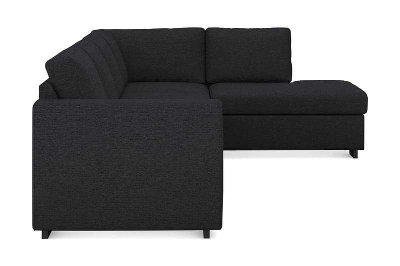 Link 4-seters Høyrevendt L-formet Large Sjeselongsofa i Stoff - Svart - Møbler - Sofaer - Sofa med sjeselong