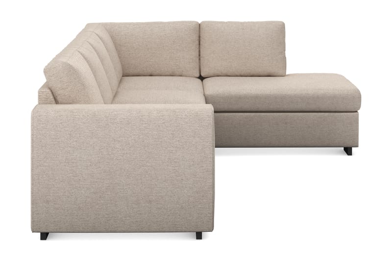 Link 4-seters Høyrevendt L-formet Sjeselongsofa i Stoff - Beige - Møbler - Sofaer - Sofa med sjeselong