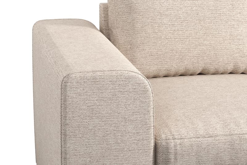Link 4-seters Høyrevendt L-formet Sjeselongsofa i Stoff - Beige - Møbler - Sofaer - Sofa med sjeselong