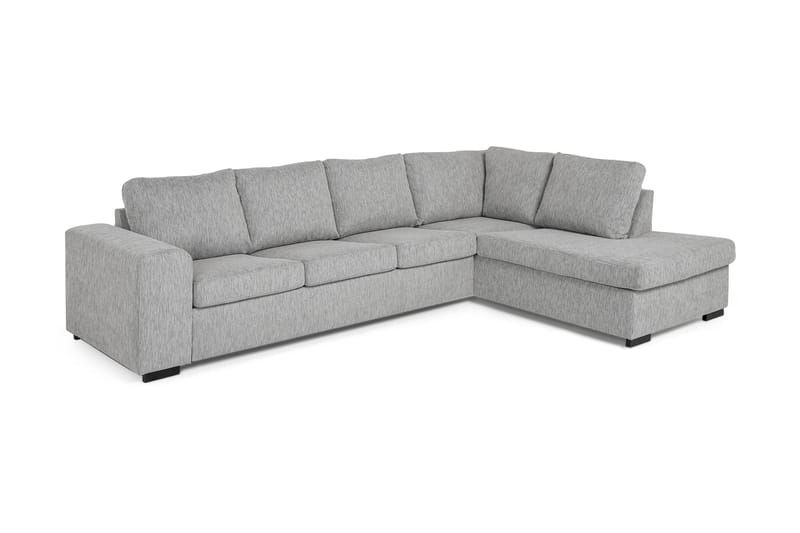 Link 4-seters Høyrevendt L-formet Sjeselongsofa i Stoff - Lys grå - Møbler - Sofaer - Sofa med sjeselong