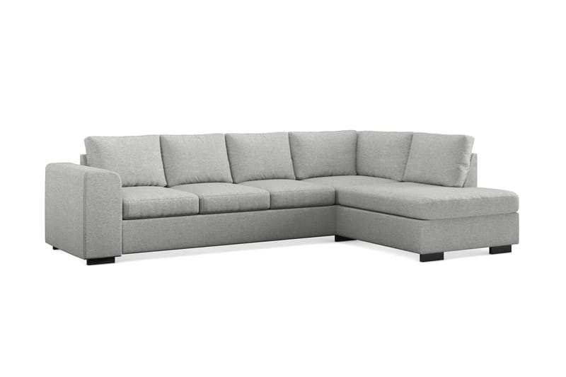 Link 4-seters Høyrevendt L-formet Sjeselongsofa i Stoff - Lys grå - Møbler - Sofaer - Sofa med sjeselong