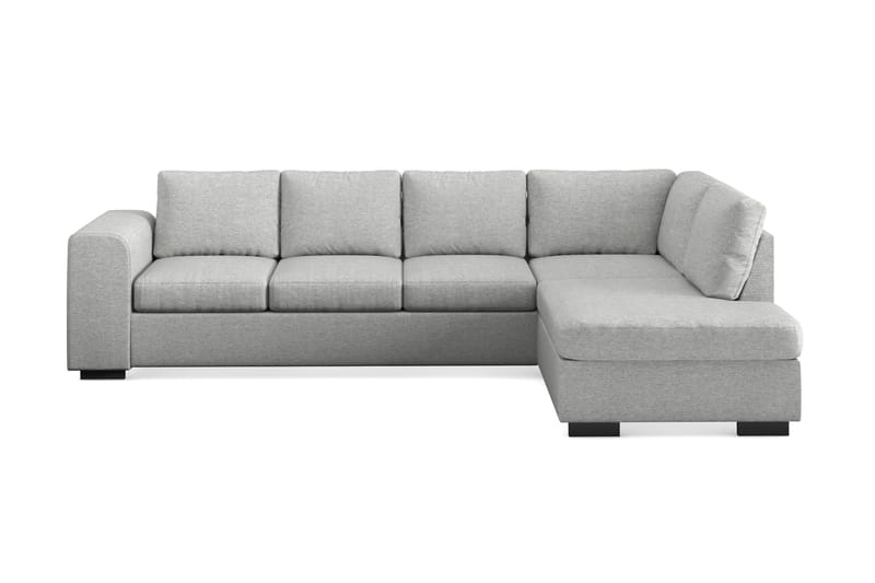Link 4-seters Høyrevendt L-formet Sjeselongsofa i Stoff - Lys grå - Møbler - Sofaer - Sofa med sjeselong