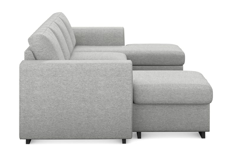 Link 4-seters U-formet Sofa med Dobbeldivan i Stoff - Lys grå - Møbler - Sofaer - Sofa med sjeselong