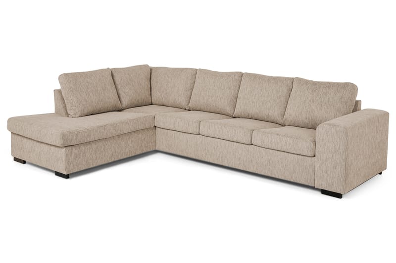 Link 4-seters Venstrevendt L-formet Large Sjeselongsofa i Stoff - Beige - Møbler - Sofaer - Sofa med sjeselong