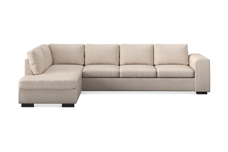 Link 4-seters Venstrevendt L-formet Large Sjeselongsofa i Stoff - Beige - Møbler - Sofaer - Sofa med sjeselong