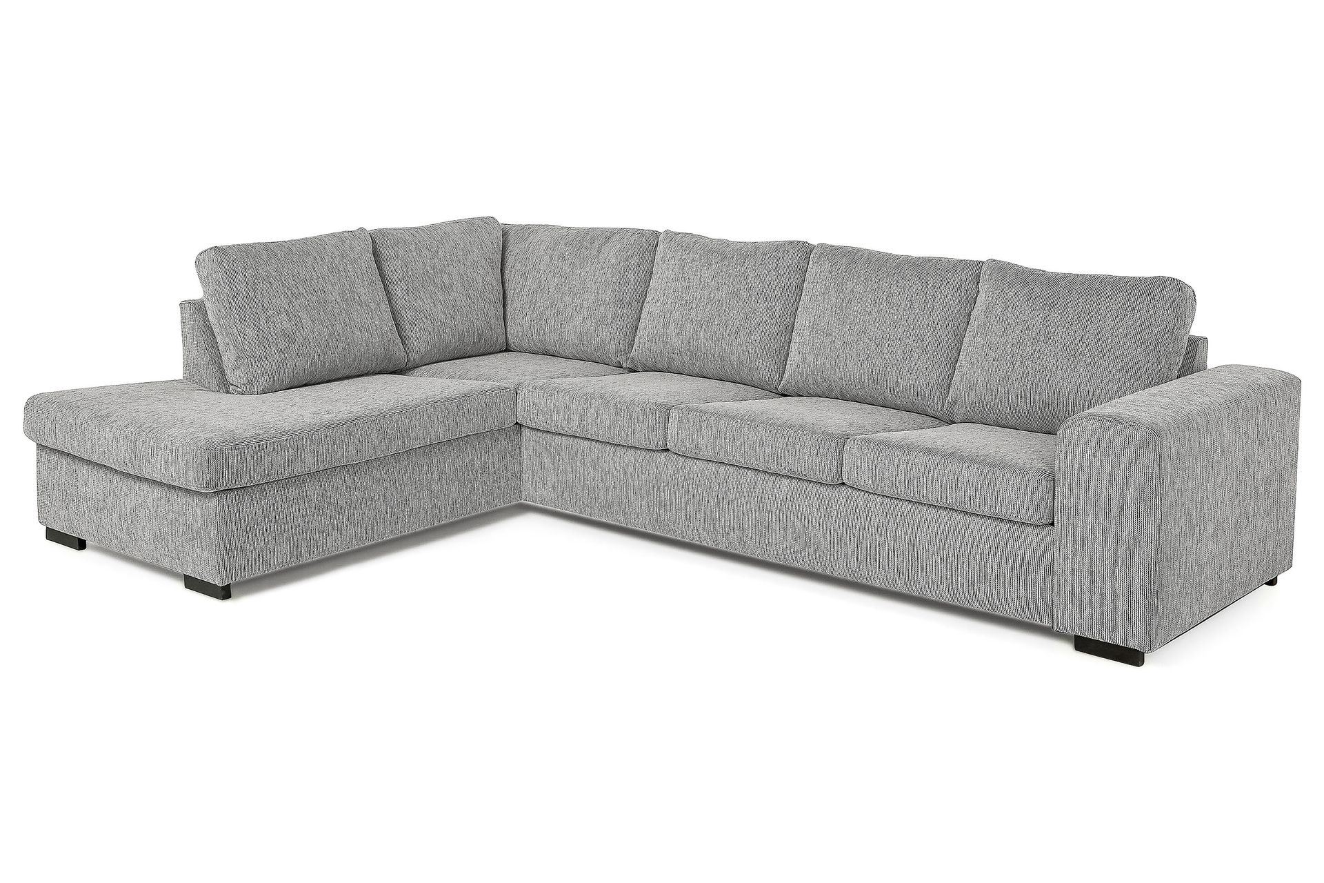 Link 4-seters Venstrevendt L-formet Large Sjeselongsofa i Stoff - Lys grå - Møbler - Sofaer - Sofa med sjeselong