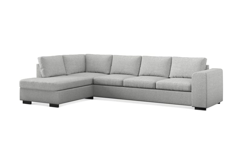 Link 4-seters Venstrevendt L-formet Large Sjeselongsofa i Stoff - Lys grå - Møbler - Sofaer - Sofa med sjeselong