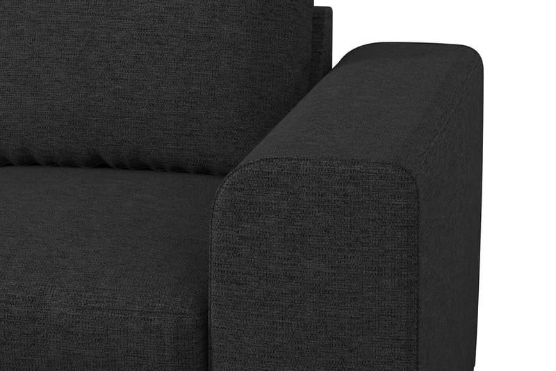 Link 4-seters Venstrevendt L-formet Large Sjeselongsofa i Stoff - Svart - Møbler - Sofaer - Sofa med sjeselong