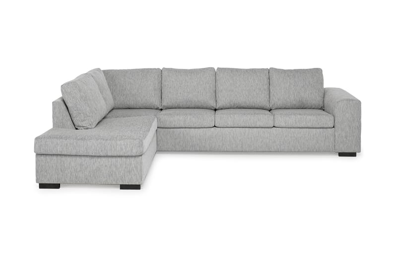 Link 4-seters Venstrevendt L-formet Sjeselongsofa i Stoff - Lys grå - Møbler - Sofaer - Sofa med sjeselong