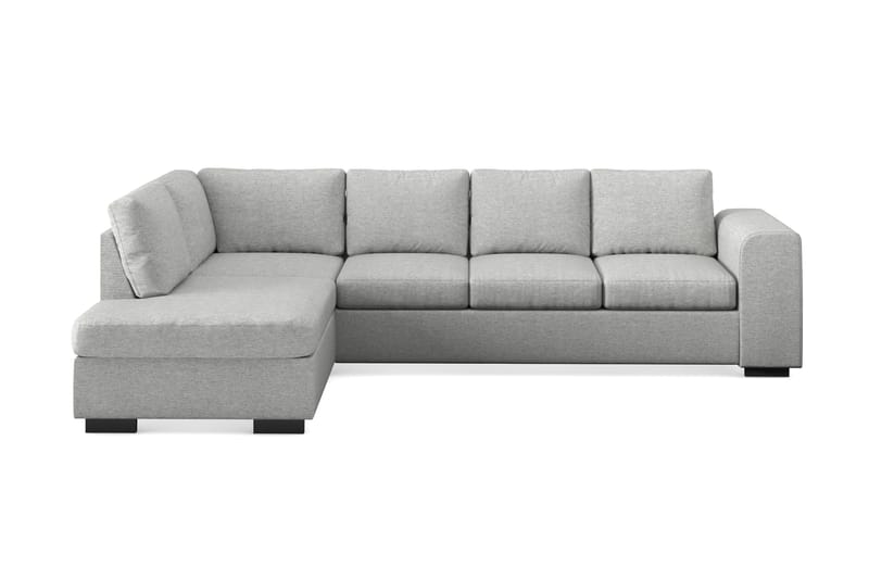 Link 4-seters Venstrevendt L-formet Sjeselongsofa i Stoff - Lys grå - Møbler - Sofaer - Sofa med sjeselong