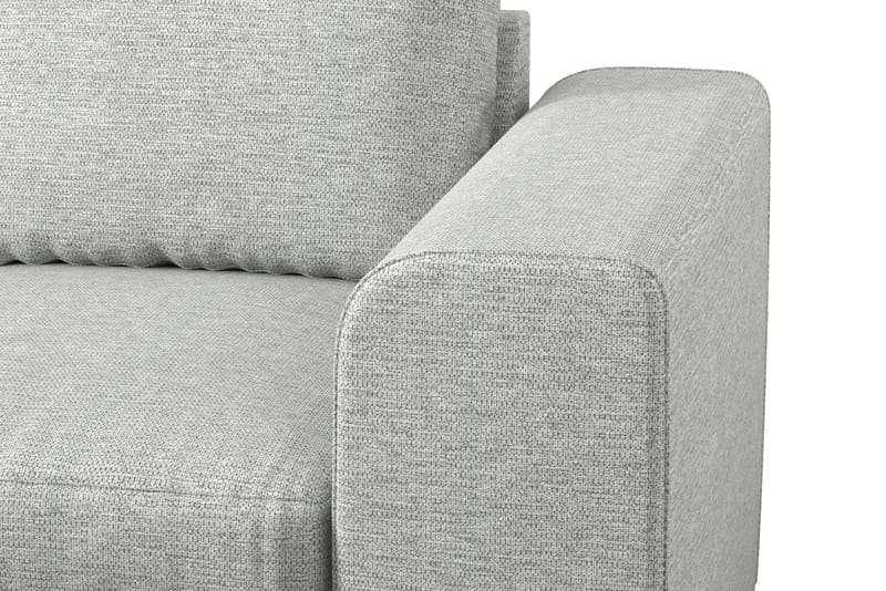 Link 4-seters Venstrevendt L-formet Sjeselongsofa i Stoff - Lys grå - Møbler - Sofaer - Sofa med sjeselong