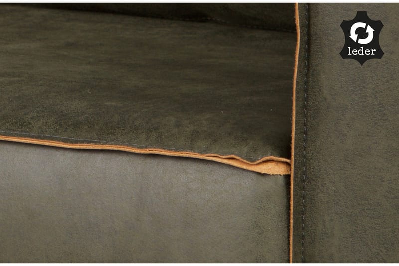 Lissbon 3-seter Venstrevendt L-formet Hjørnesofa 266 cm i Lær - Grønn - Møbler - Sofaer - Sofa med sjeselong