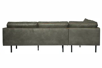 Lissbon 3-seter Venstrevendt L-formet Hjørnesofa 266 cm i Lær - Grønn - Møbler - Sofaer - Sofa med sjeselong