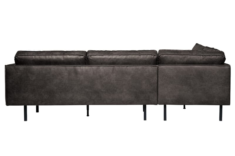 Lissbon 3-seter Venstrevendt L-formet Hjørnesofa 266 cm i Lær - Mørkegrå - Møbler - Sofaer - Sofa med sjeselong