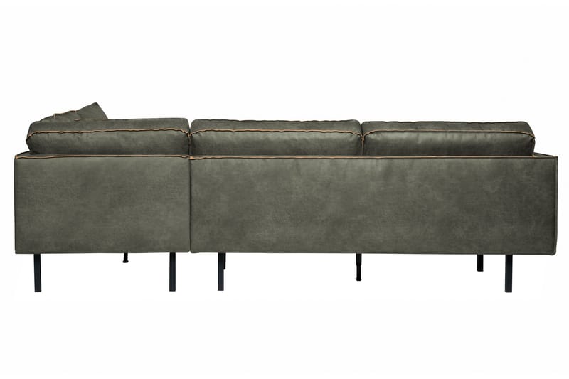 Lissbon 4-seter Høyrevendt L-formet Hjørnesofa 266 cm i Lær - Grønn - Møbler - Sofaer - Sofa med sjeselong