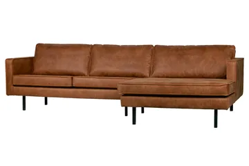 Lissbon Divansofa Høyre - Cognac - Møbler - Sofaer - Sofa med sjeselong