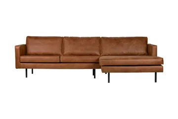Lissbon Divansofa Høyre - Cognac - Møbler - Sofaer - Sofa med sjeselong