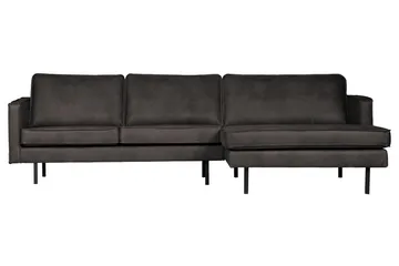 Lissbon Divansofa Høyre - Svart - Møbler - Sofaer - Sofa med sjeselong